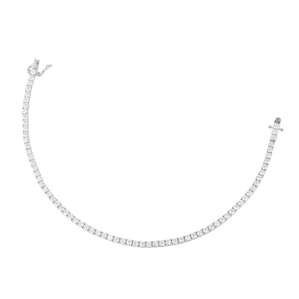Lab Grown Diamond Tennis Bracelet (2.85 CT) in 10K/14K/18K Gold – VVS EF Round Diamonds – 7 Inch Classic Luxury Bracelet