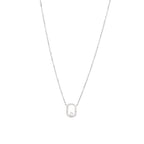 Lab Grown Diamond Floating Oval Pendant Necklace (0.25 CT) in 10K/14K/18K Gold – Modern Open Frame Diamond Necklace