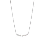 Lab Grown Diamond Chevron Bar Necklace (0.42 CT) in 10K/14K/18K Gold – Baguette & Round Diamond Necklace