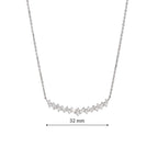 Lab Grown Diamond Chevron Bar Necklace (0.42 CT) in 10K/14K/18K Gold – Baguette & Round Diamond Necklace