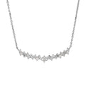 Lab Grown Diamond Chevron Bar Necklace (0.42 CT) in 10K/14K/18K Gold – Baguette & Round Diamond Necklace
