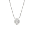 Lab Grown Diamond Oval Halo Pendant Necklace (0.42 CT) in 10K/14K/18K Gold – Cluster Diamond Necklace