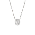 Lab Grown Diamond Oval Halo Pendant Necklace (0.42 CT) in 10K/14K/18K Gold – Cluster Diamond Necklace