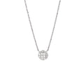 Lab Grown Diamond Halo Pendant Necklace (0.46 CT) in 10K/14K/18K Gold – Round Cluster Diamond Necklace