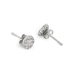 Lab Grown Diamond Cushion Halo Stud Earrings (0.69 CT) in 10K/14K/18K Gold – Princess Cut Cluster Earrings
