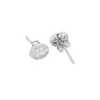 Lab Grown Diamond Oval Halo Stud Earrings (0.62 CT) in 10K/14K/18K Gold – Princess Cut Cluster Earrings