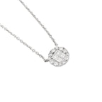Lab Grown Diamond Halo Pendant Necklace (0.46 CT) in 10K/14K/18K Gold – Round Cluster Diamond Necklace