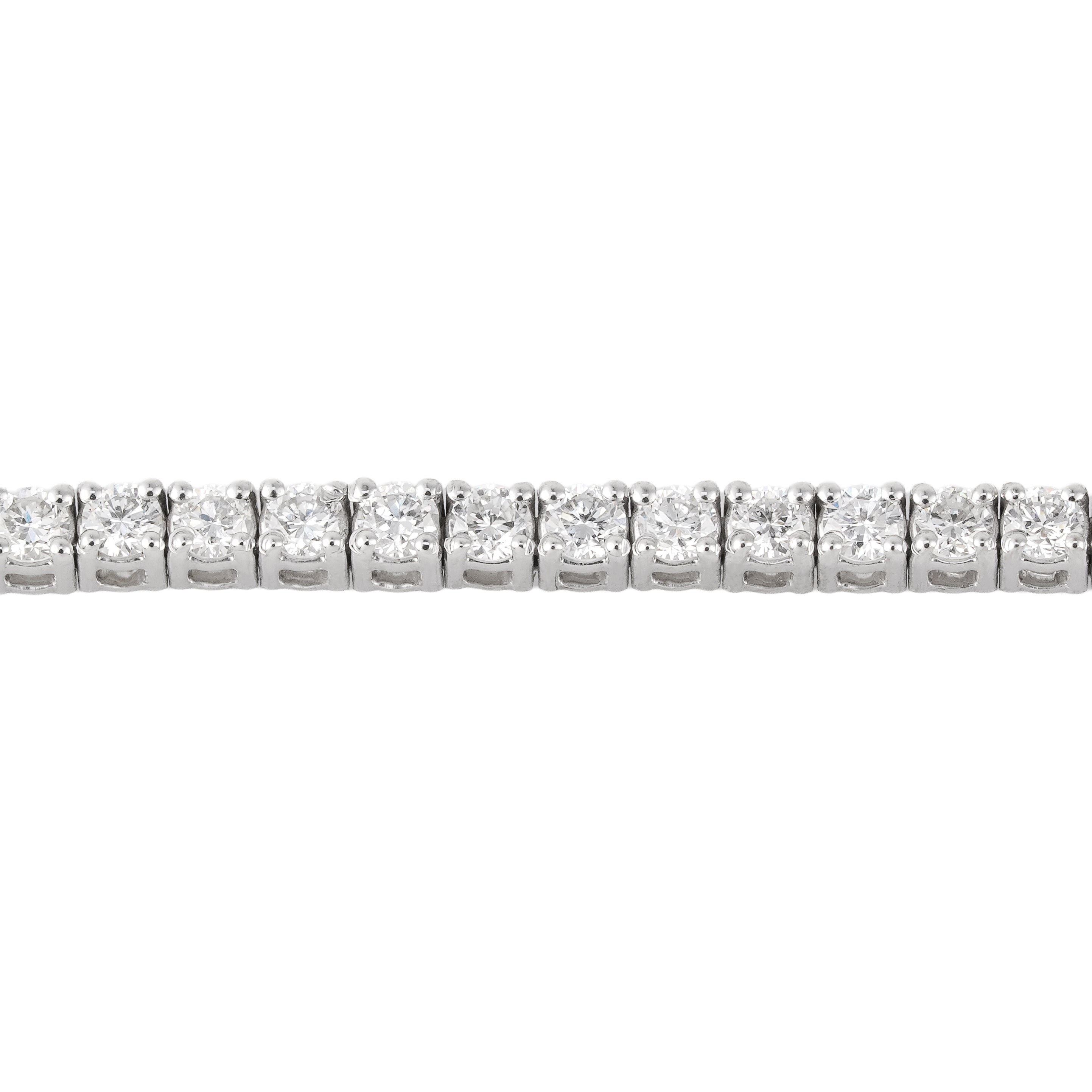 Lab Grown Diamond Tennis Bracelet (2.85 CT) in 10K/14K/18K Gold – VVS EF Round Diamonds – 7 Inch Classic Luxury Bracelet