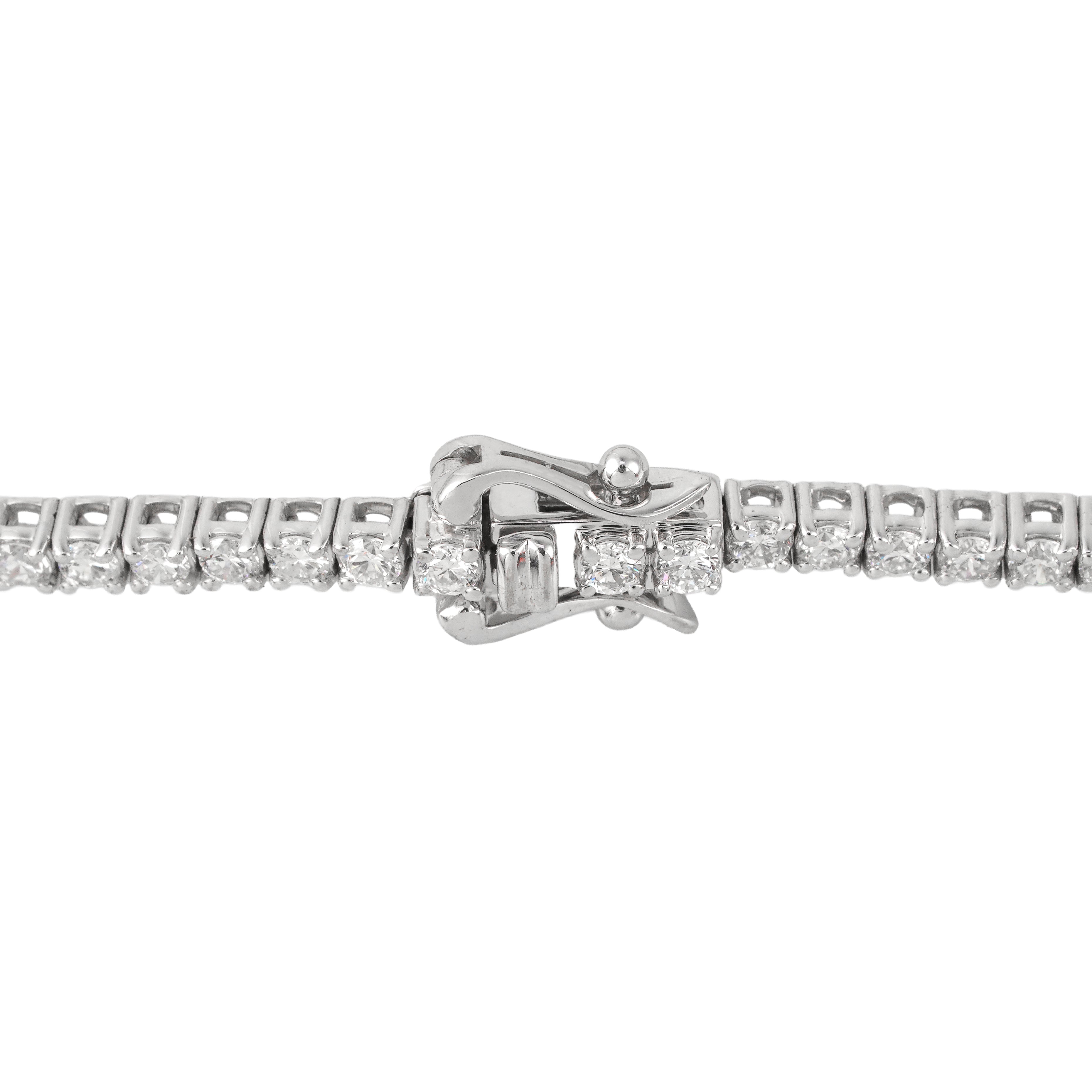Lab Grown Diamond Tennis Bracelet (2.85 CT) in 10K/14K/18K Gold – VVS EF Round Diamonds – 7 Inch Classic Luxury Bracelet