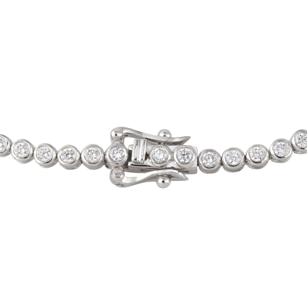 Lab Grown Diamond Tennis Bracelet (2.15 CT) in 10K/14K/18K Gold – VVS EF – 7 Inch Bezel Set Luxury Bracelet