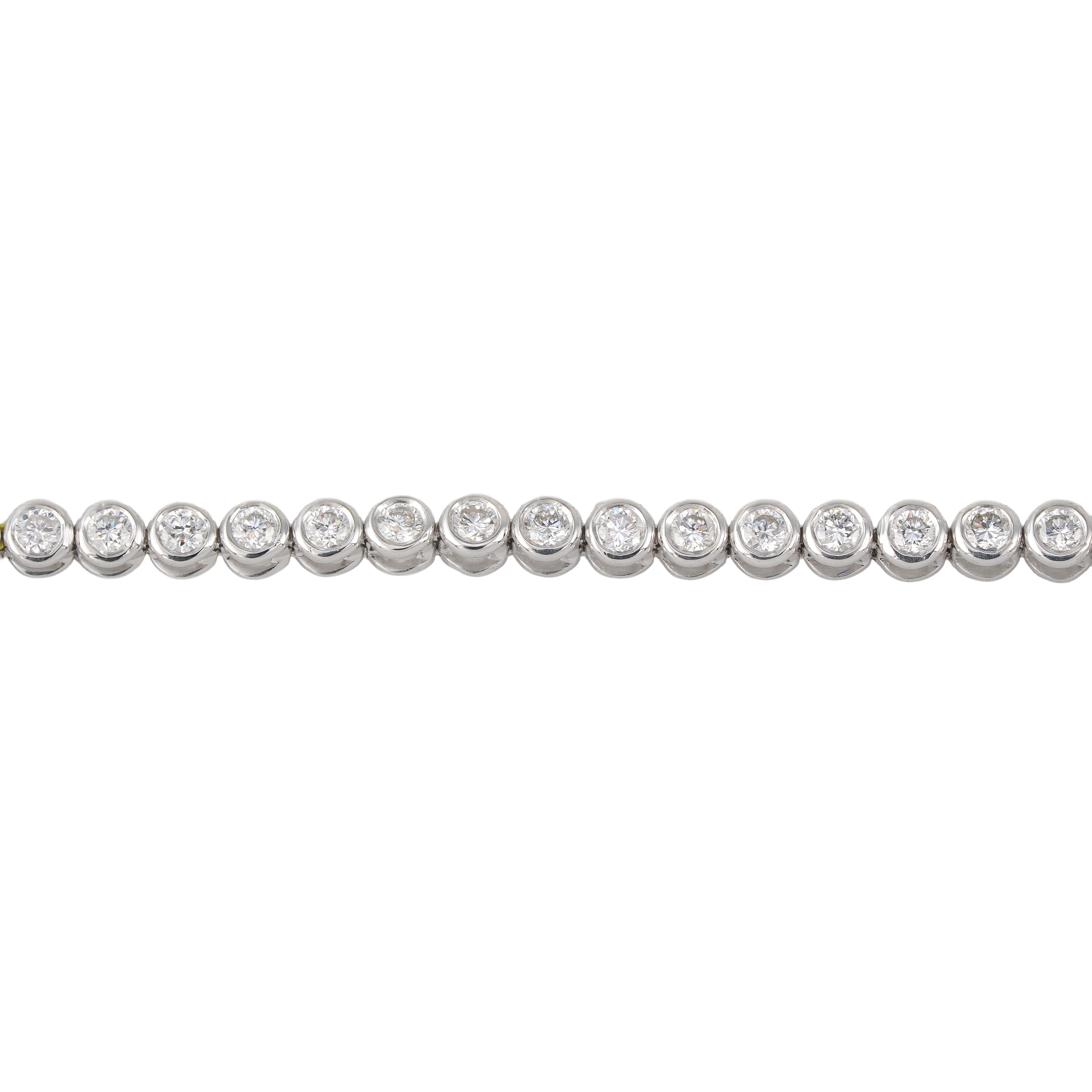 Lab Grown Diamond Tennis Bracelet (2.15 CT) in 10K/14K/18K Gold – VVS EF – 7 Inch Bezel Set Luxury Bracelet