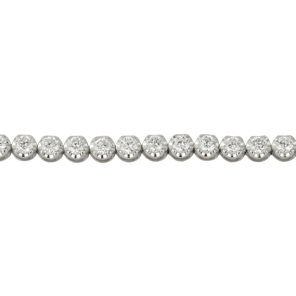 Lab Grown Diamond Tennis Bracelet (2.44 CT) in 10K/14K/18K Gold – VVS EF Round Diamonds – 7 Inch Classic Bezel Set Bracelet