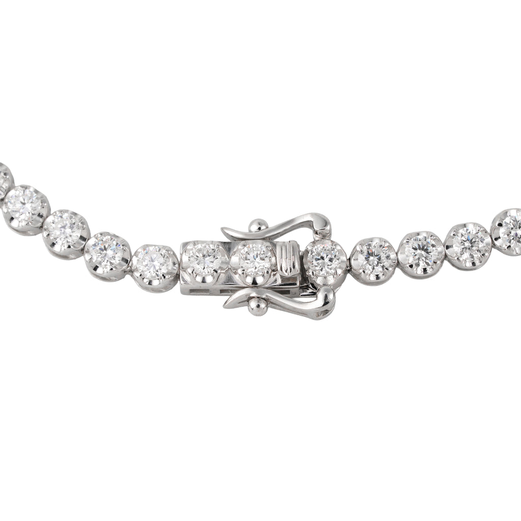 Lab Grown Diamond Tennis Bracelet (2.44 CT) in 10K/14K/18K Gold – VVS EF Round Diamonds – 7 Inch Classic Bezel Set Bracelet