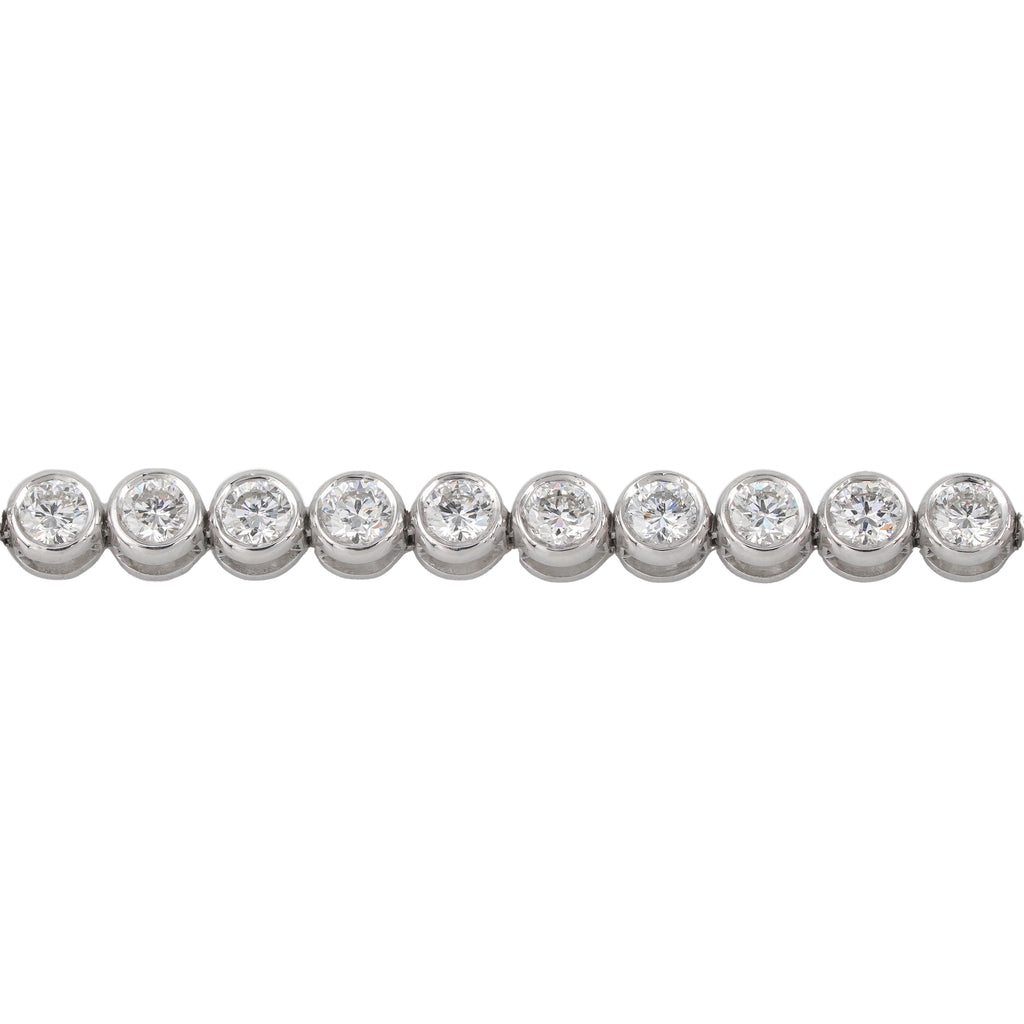 Lab Grown Diamond Tennis Bracelet (1 CT) in 10K/14K/18K Gold – VVS EF – 7 Inch Classic Bezel Set Bracelet