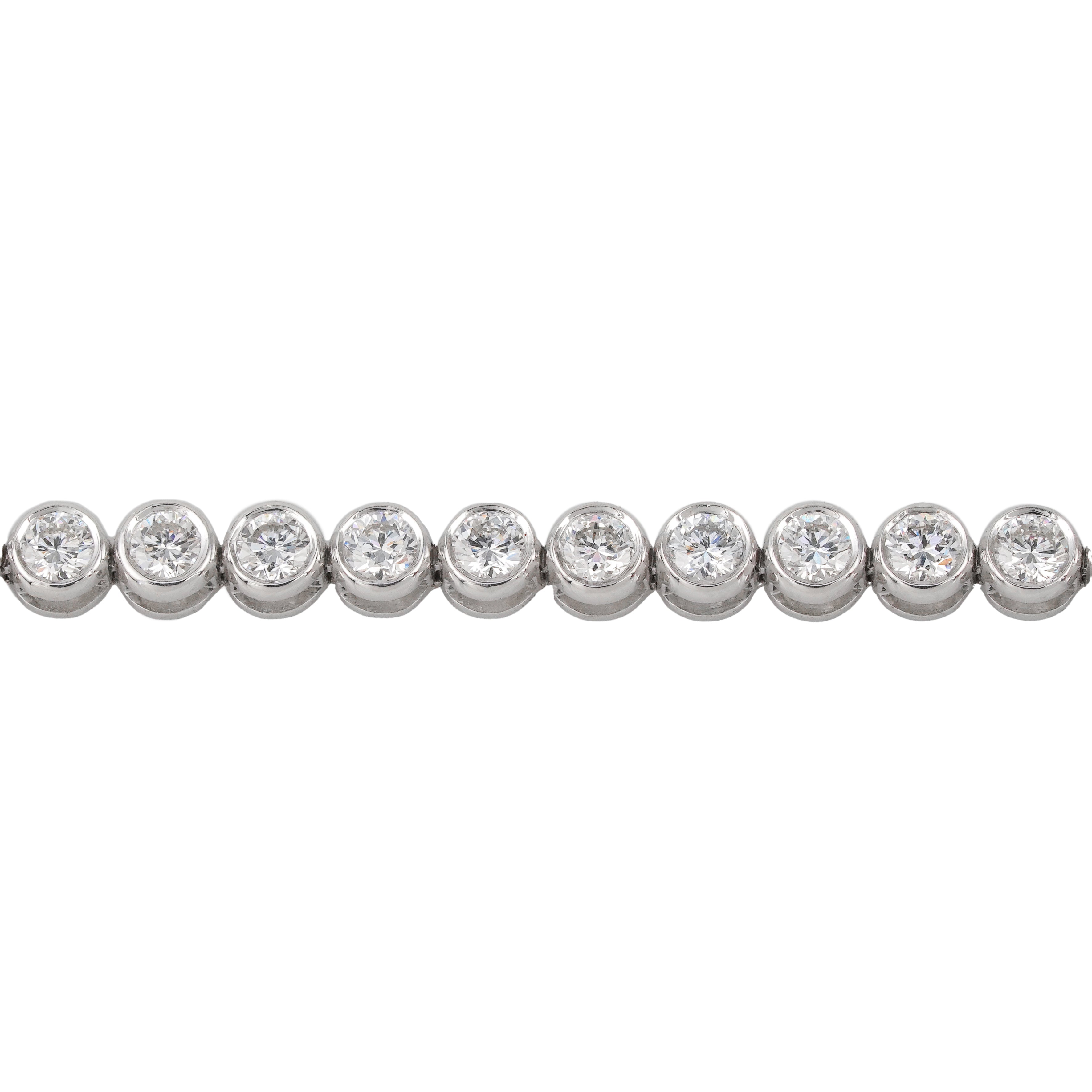 Lab Grown Diamond Tennis Bracelet (1 CT) in 10K/14K/18K Gold – VVS EF – 7 Inch Classic Bezel Set Bracelet