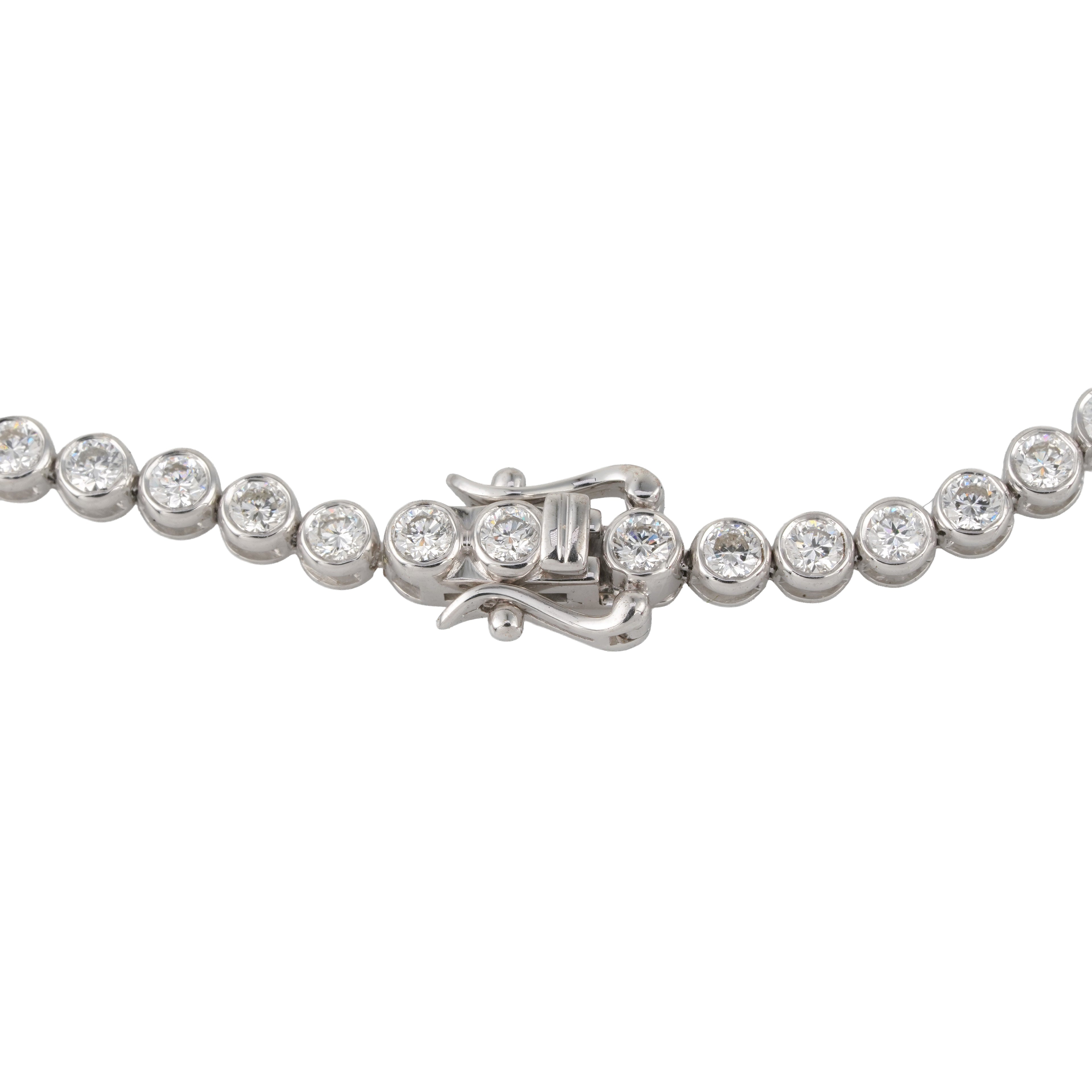 Lab Grown Diamond Tennis Bracelet (1 CT) in 10K/14K/18K Gold – VVS EF – 7 Inch Classic Bezel Set Bracelet