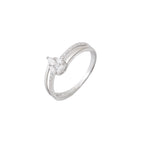 0.31 CT Lab Grown Diamond Pear Cluster Ring – Split Shank Pave Band – VVS EF – 10K/14K/18K Gold