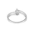 0.31 CT Lab Grown Diamond Pear Cluster Ring – Split Shank Pave Band – VVS EF – 10K/14K/18K Gold
