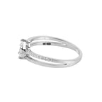 0.31 CT Lab Grown Diamond Pear Cluster Ring – Split Shank Pave Band – VVS EF – 10K/14K/18K Gold